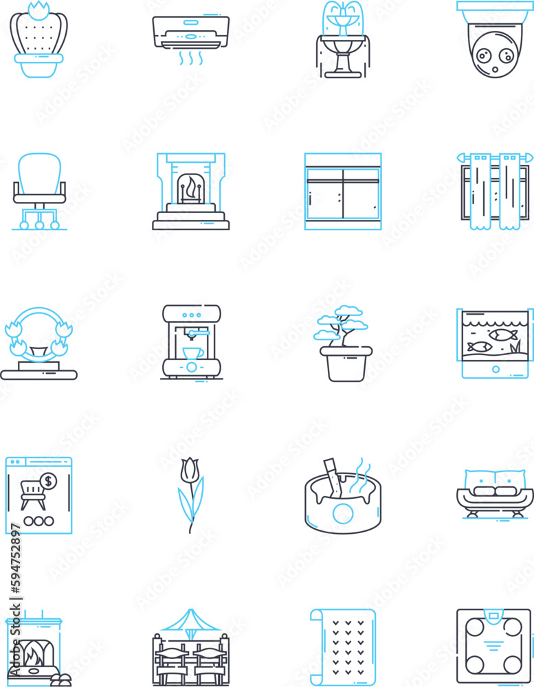 Condos linear icons set. Urban, High-rise, Luxurious, Amenities, View, Location, Modern line vector and concept signs. Spacious,Cozy,Secure outline illustrations Condos linear icons set. Urban, High-rise, Luxurious, Amenities, View, Location, Modern line vector and concept signs. Spacious,Cozy,Secure outline illustrations