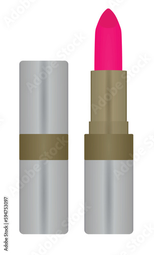 Woman lipstick on white background, vector