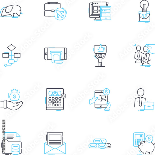 Fresh start linear icons set. Renewal, Beginning, Cleanse, Revamp, Restart, Reboot, Rejuvenate line vector and concept signs. Refresh,Redo,Restart outline illustrations