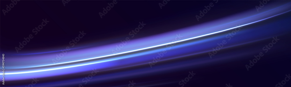 Modern concept of light speed lines background. Neon glowing vector lines. Light trail wave. Abstract futuristic 5g internet connection concept. Magic blue bright shine glow of energy wavy vector.