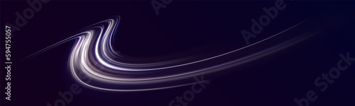 Abstract neon color glowing lines background. Dynamic line or rays. 3d speedy neon background design with ultra white laser light. Magic of moving fast motion laser beams. Motion speed and blur vector