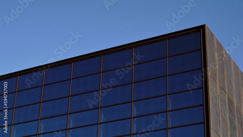 glass facade as a background against sky