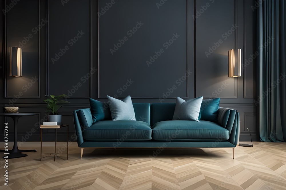 Fototapeta premium Elegantes Sofa Couch in einem Luxus Wohnzimmer