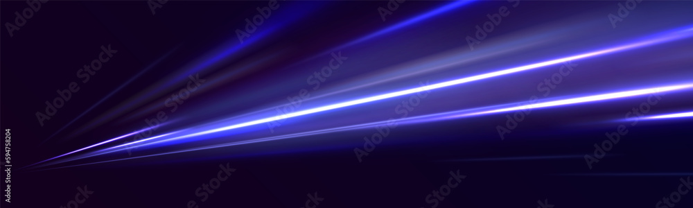 Abstract technology futuristic neon circle glowing blue and white light lines with speed motion blur effect on dark blue background. Light line moving with speed. Abstract technology futuristic neon circle glowing blue and white light lines with speed motion blur effect on dark blue background. Light line moving with speed.