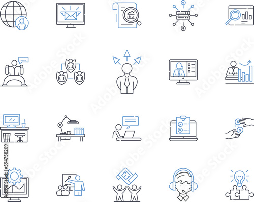 Expertise and proficiency line icons collection. Mastery, Adeptness, Skill, Efficiency, Competence, Proficiency, Expertise vector and linear illustration. Prowess,Dexterity,Finesse outline signs set