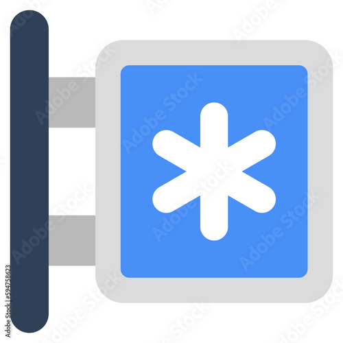 An icon design of medical board