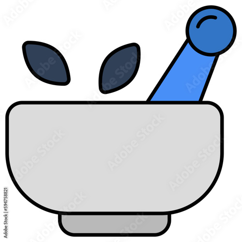 Modern design icon of pestle mortar