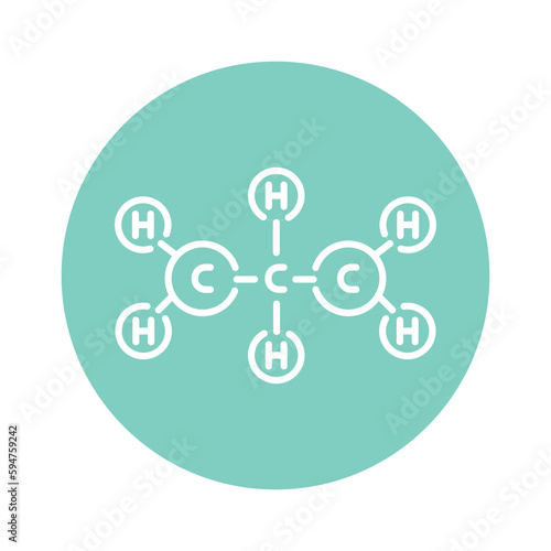 Amino acid formule color line icon. Pictogram for web page