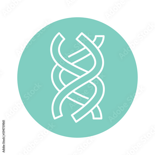 Collagen formule color line icon. Pictogram for web page