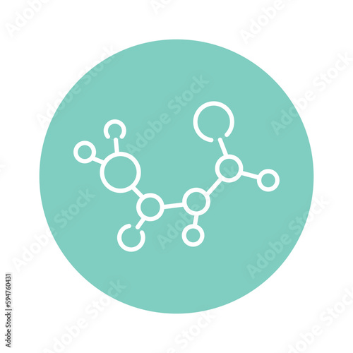 Gold formule color line icon. Pictogram for web page