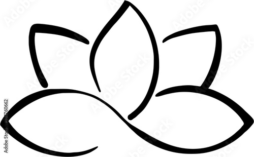 Obraz na płótnie lotus flower symbol of purity black hand drawn w salonie