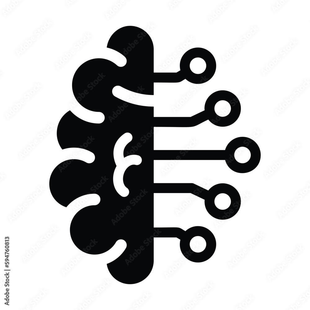 brain solid icon illustration vector graphic brain solid icon illustration vector graphic