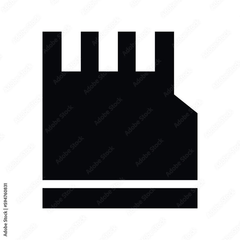 memory card solid icon illustration vector graphic memory card solid icon illustration vector graphic