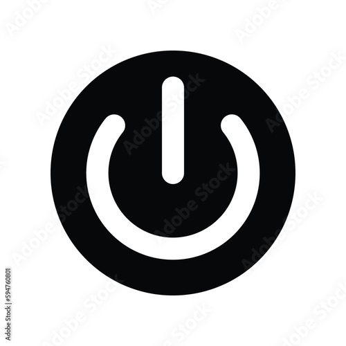 power turn solid icon illustration vector graphic