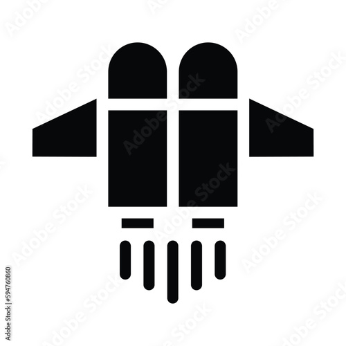 jetpack solid icon illustration vector graphic