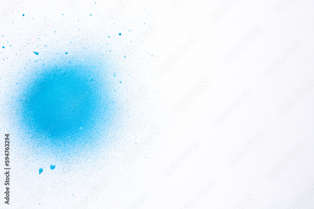 above view blue circled paint on white surface bright art sea horizontal photo artist painting shade color free space above view blue circled paint on white surface bright art sea horizontal photo artist painting shade color free space