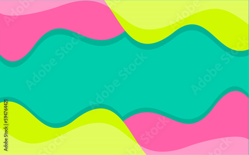  Abstract Geometric waves background template with color bright © Candra Fiction