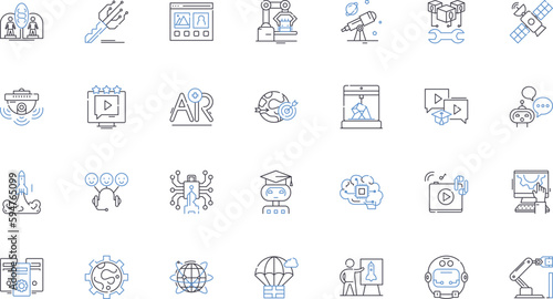 Innovative Solutions line icons collection. Disruption, Innovation, Creativity, Ingenuity, Novelty, Originality, Inventiveness vector and linear illustration. Resourcefulness,Novel,Unique outline