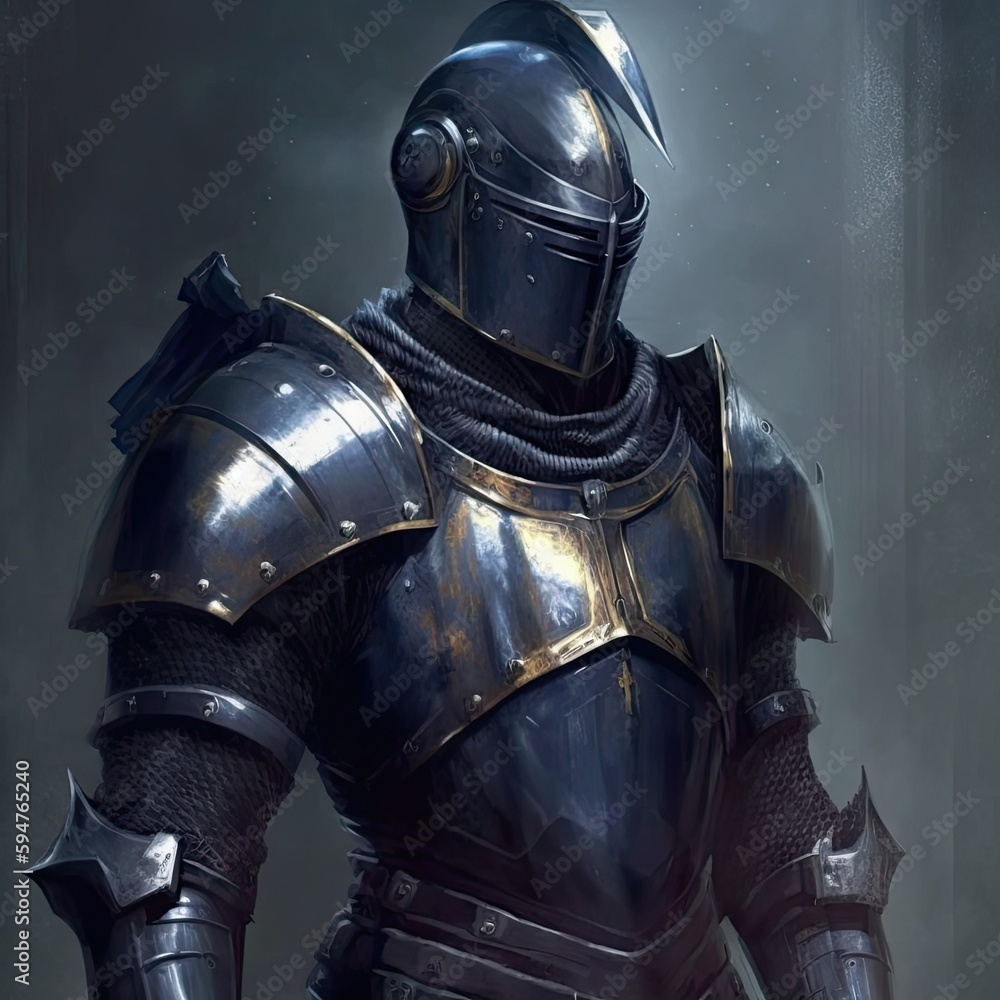 knight in armor with generative AI technology knight in armor with generative AI technology