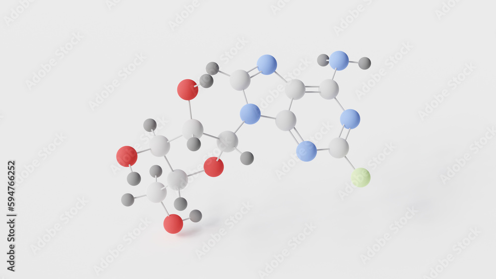 fludarabine molecule 3d, molecular structure, ball and stick model, structural chemical formula antineoplastic agents fludarabine molecule 3d, molecular structure, ball and stick model, structural chemical formula antineoplastic agents