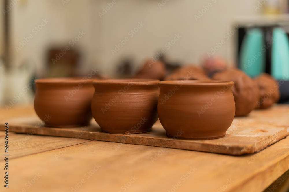 handmade pottery making in workshop handmade pottery making in workshop