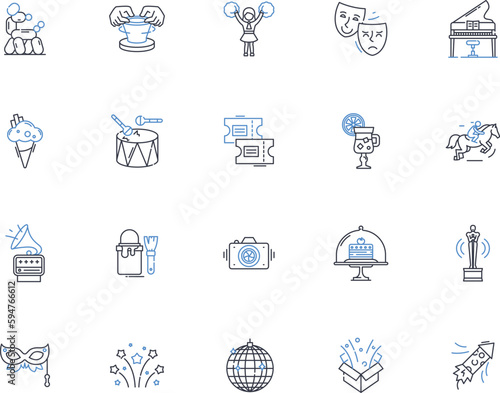 Mobile marketing line icons collection. SMS, Apps, Geofencing, QR Codes, In-App Advertising, Push Notifications, Mobile Devices vector and linear illustration. Location-based Services,Augmented