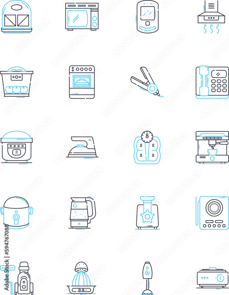 Complements linear icons set. Enhance, Support, Complete, Supplement, Improve, Boost, Aid line vector and concept signs. Fill,Increase,Augment outline illustrations