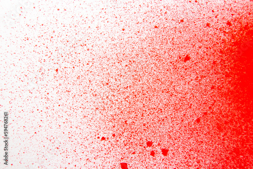 above view red paint on white surface bright art horizontal color artist painting photo shade