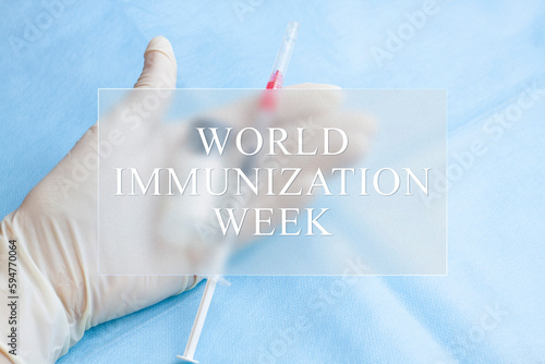 Fotografi World Immunization Week medical concept