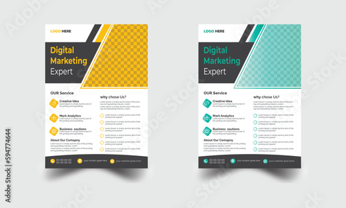this is wonderful and Modern double page flyer template. brochure flyer, presentation template Corporate creative colorful flyer template design. Business template design. 