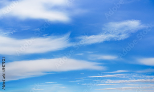 Photography Bright blue sky with fine cirrus clouds