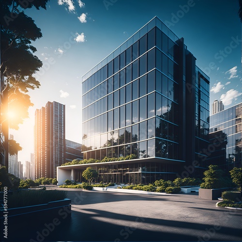 Print op canvas Real estate commercial modern building