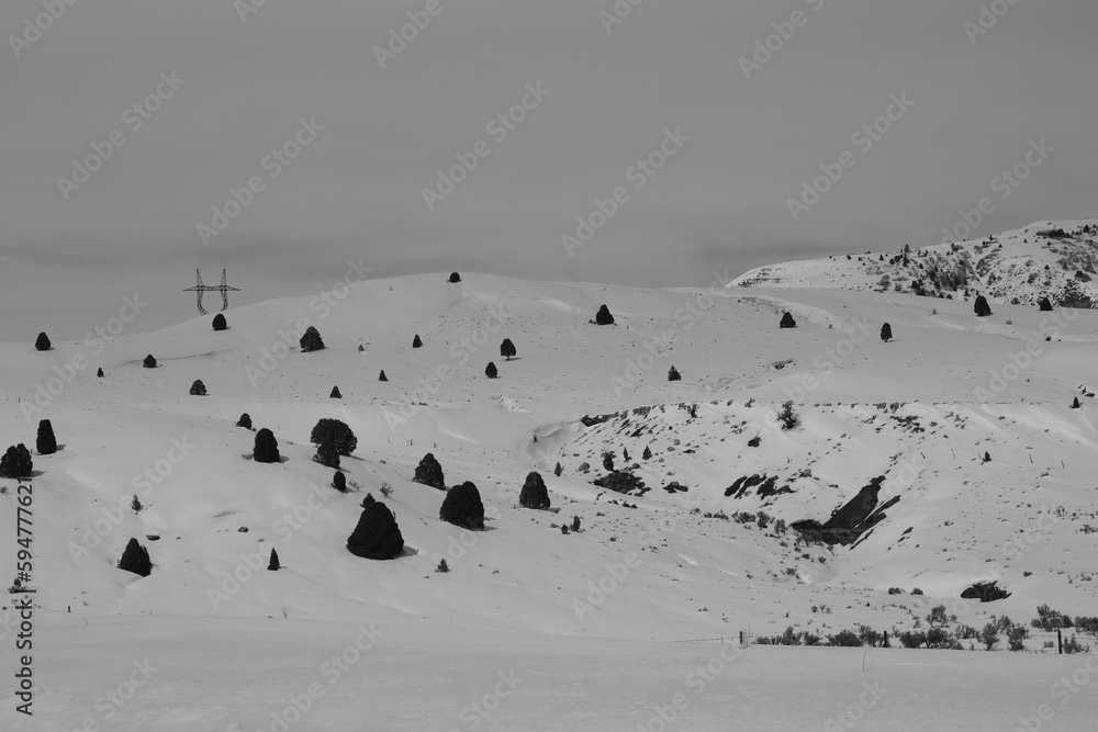 Fototapeta premium Snow Covered Hill