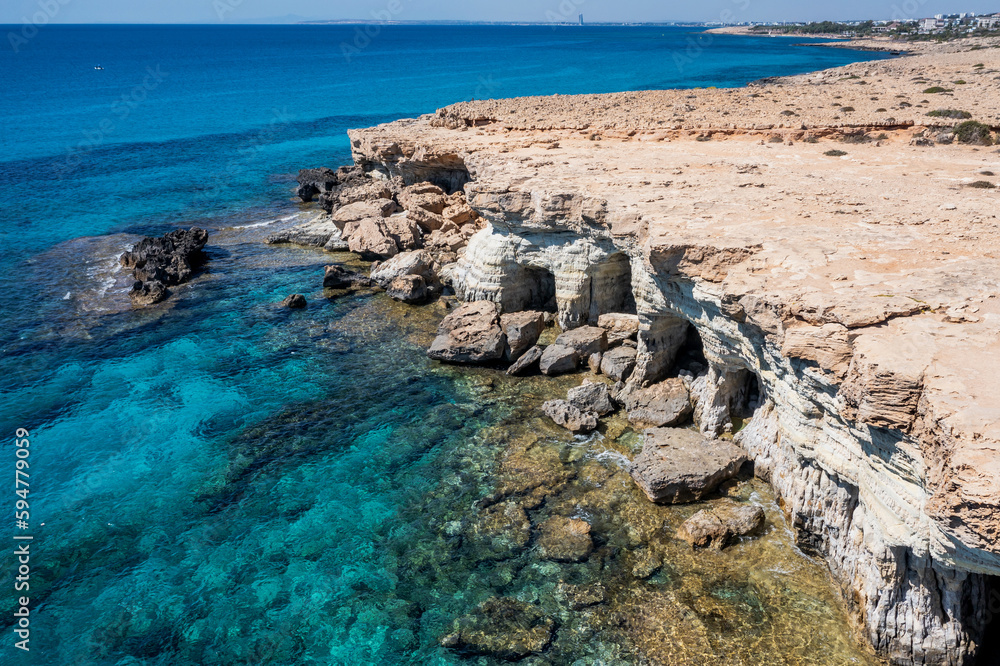 Sea Caves in Cape Greco National Park, Cyprus