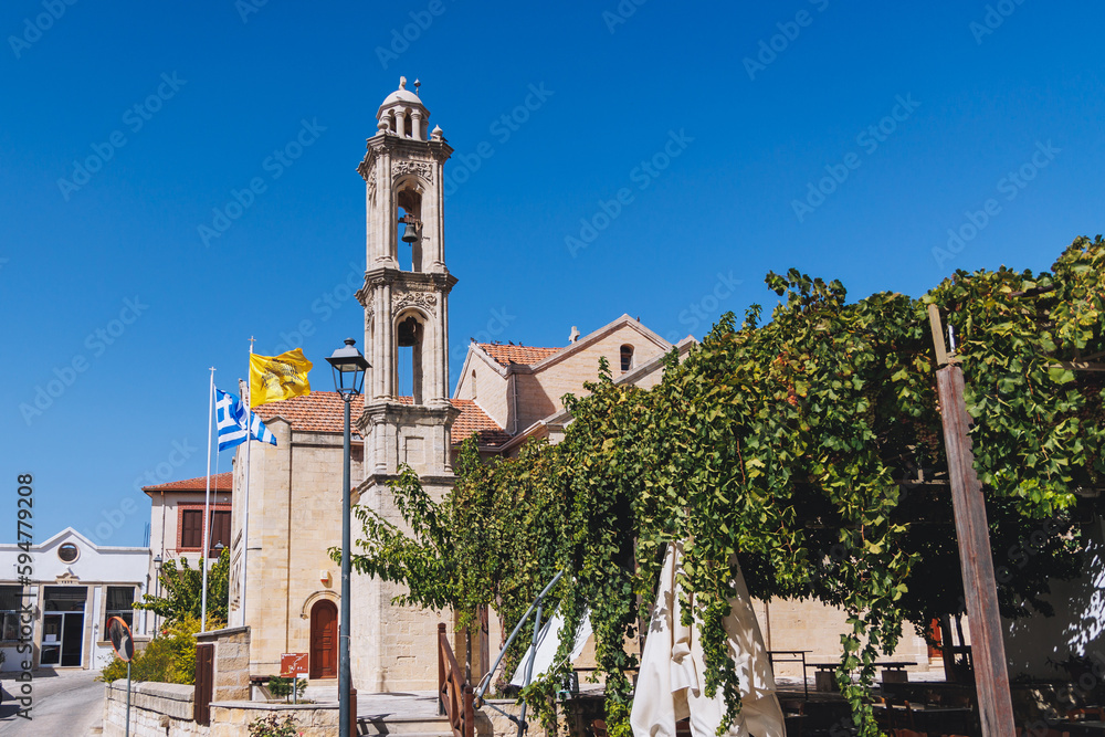 Obraz premium Agios Philippos Church in old Arsos village in mountainous area of Limassol Province, Cyprus