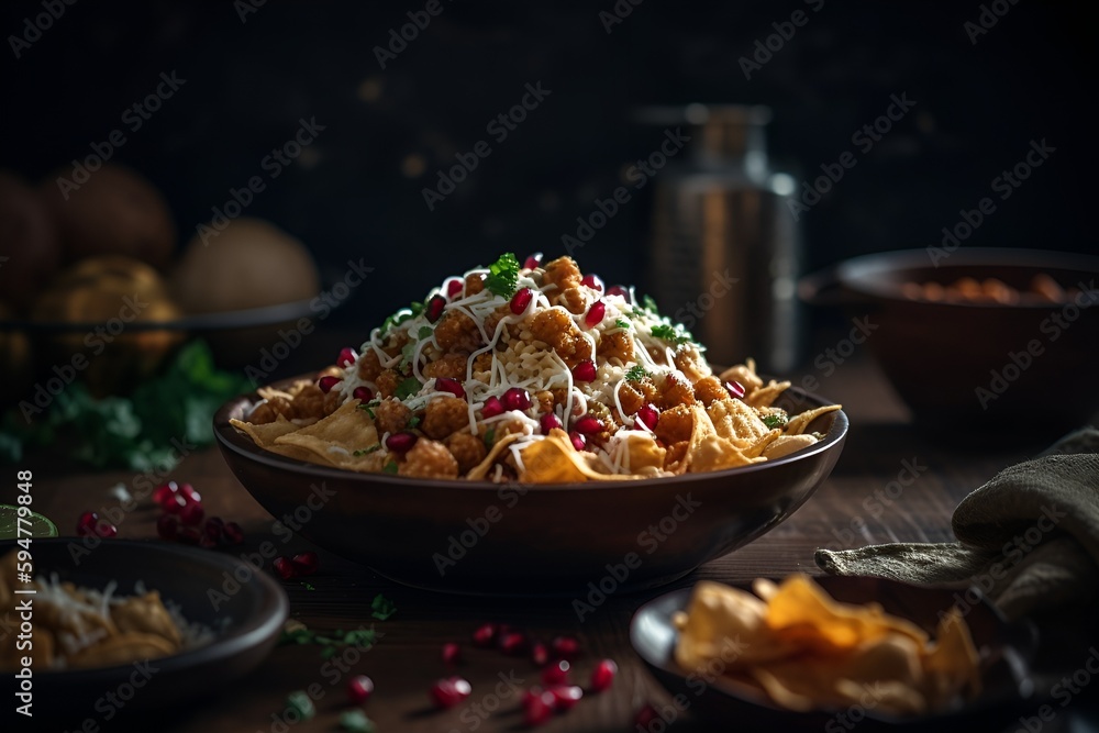 Papri Chaat, Indian Cuisine Papri Chaat, Indian Cuisine