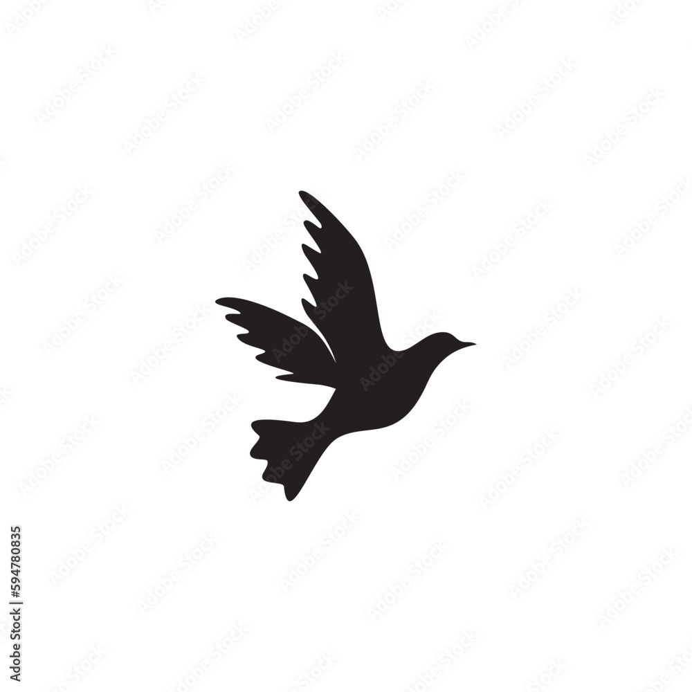 Pigeon Silhouette Vector Element Design Pigeon Silhouette Vector Element Design