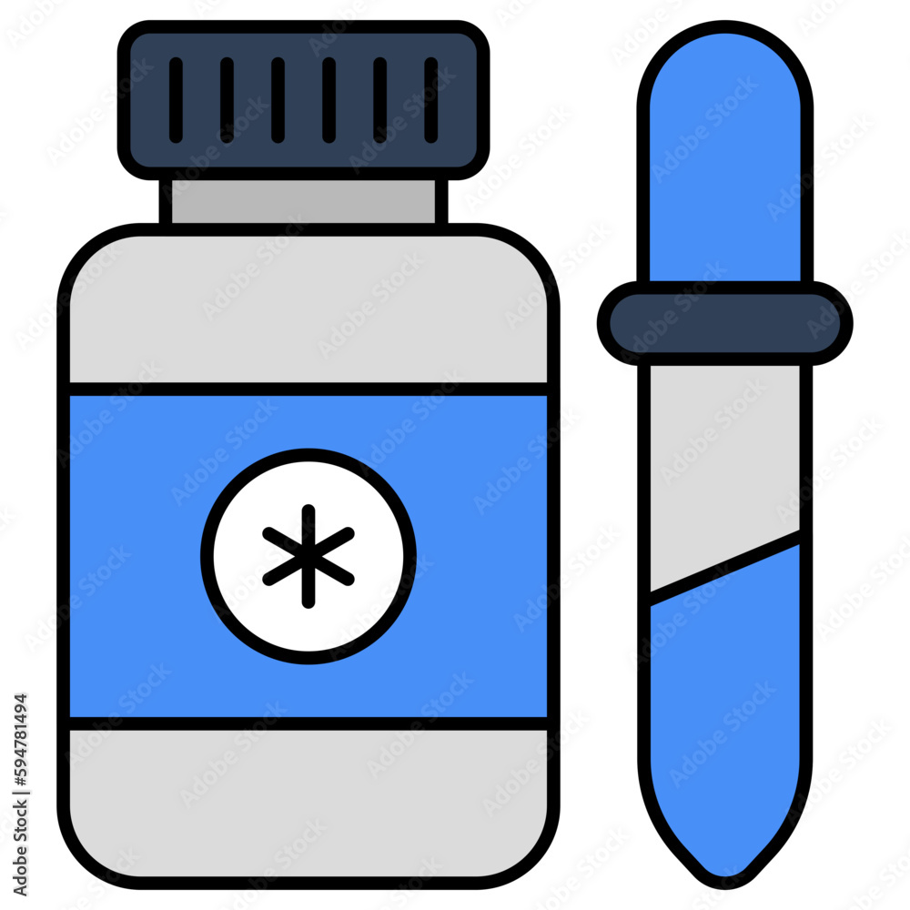A unique design icon of dropper A unique design icon of dropper