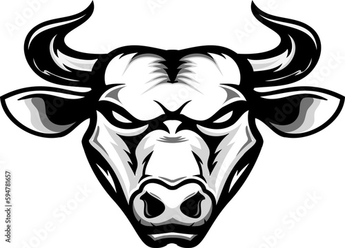 Bull Angry  Head