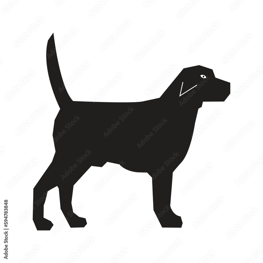 Dog Silhouette Vector Art, Icons design