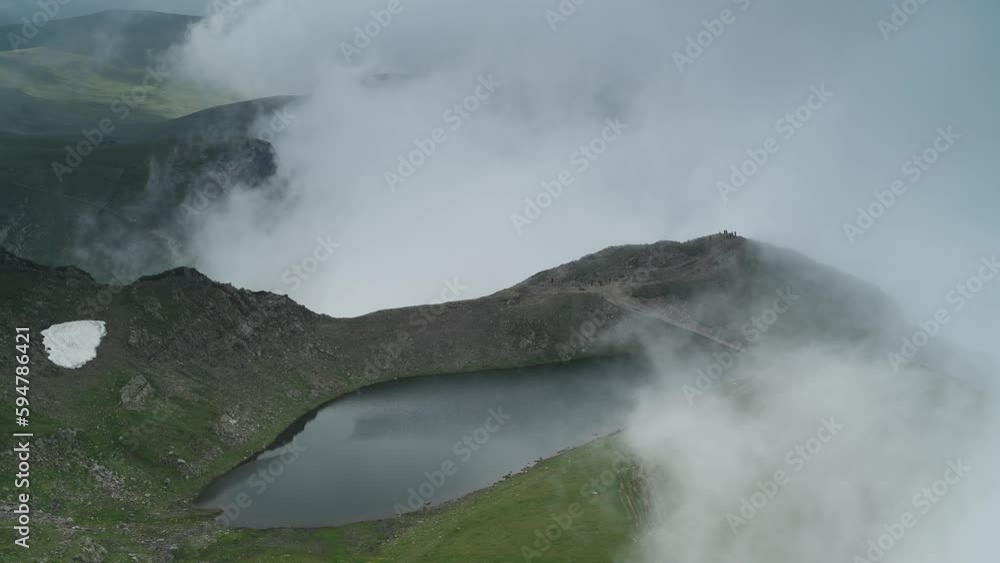 Landscape in Rila mountain with moving clouds.
Landscape in Rila mountain with moving clouds.