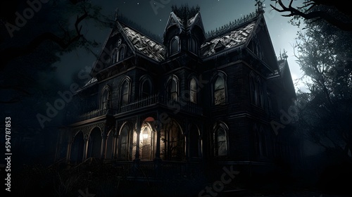 spooky horror game with dark shadowy environment