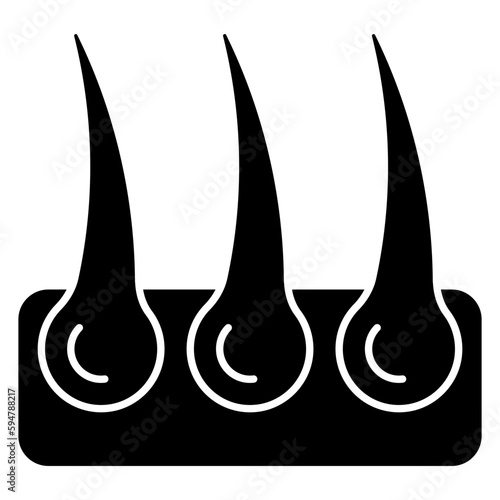 A unique design icon of follicle 