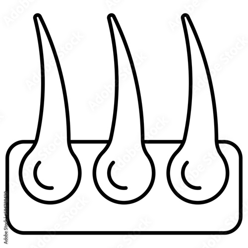 A unique design icon of follicle 