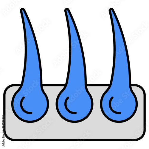 A unique design icon of follicle 