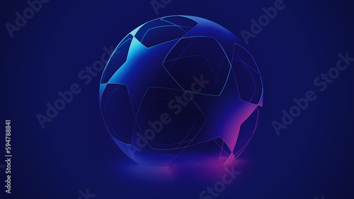 Fotografie, Tablou : UEFA Champions League Cup Background Trophy 3d rendering illustration