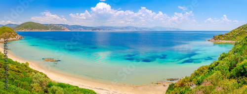Landscape of Vrasidas beach near Kavala, Macedonia, Greece, Europe