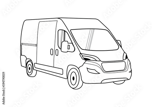 white van vector illustration