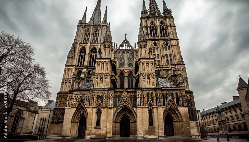 Fototapeta premium Cologne Gothic Basilica A Majestic Medieval Monument generated by AI