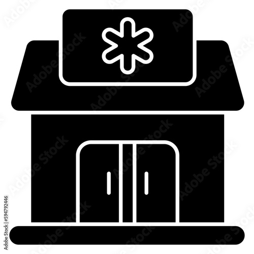 Modern design icon of clinic 
